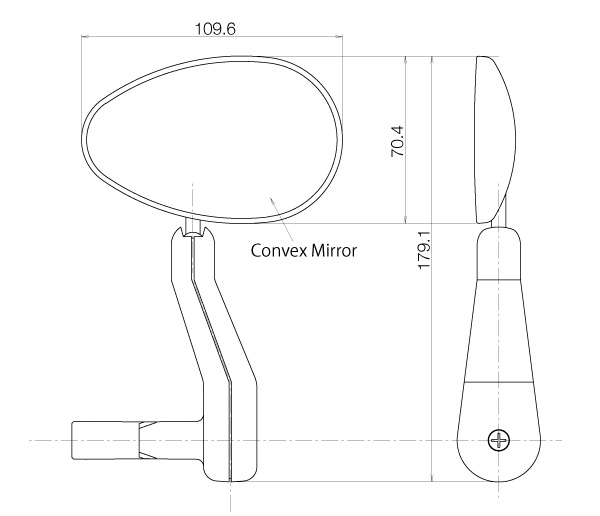 Lekkie Lusterko Rowerowe CATEYE BM-500G LEWE MTB Marka CatEye