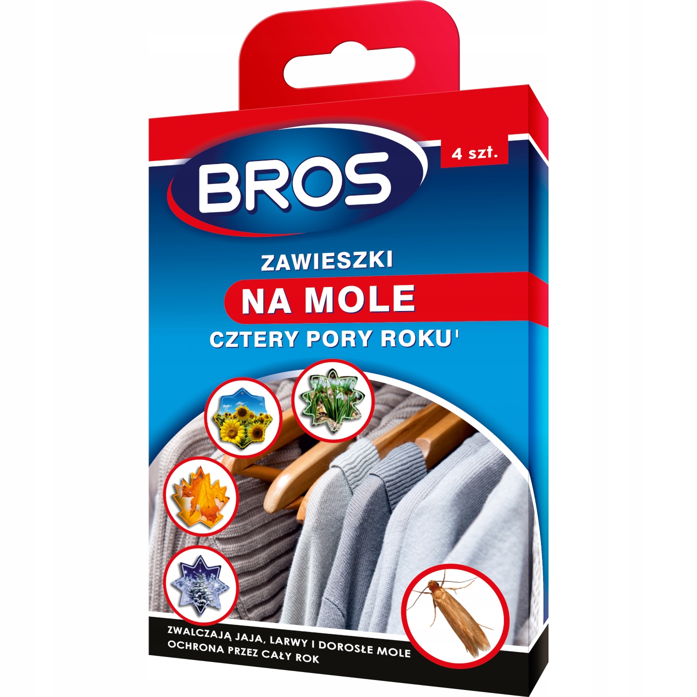 

Bros Zawieszki Na Mole Odzieżowe 4 Pory Roku 4 Szt