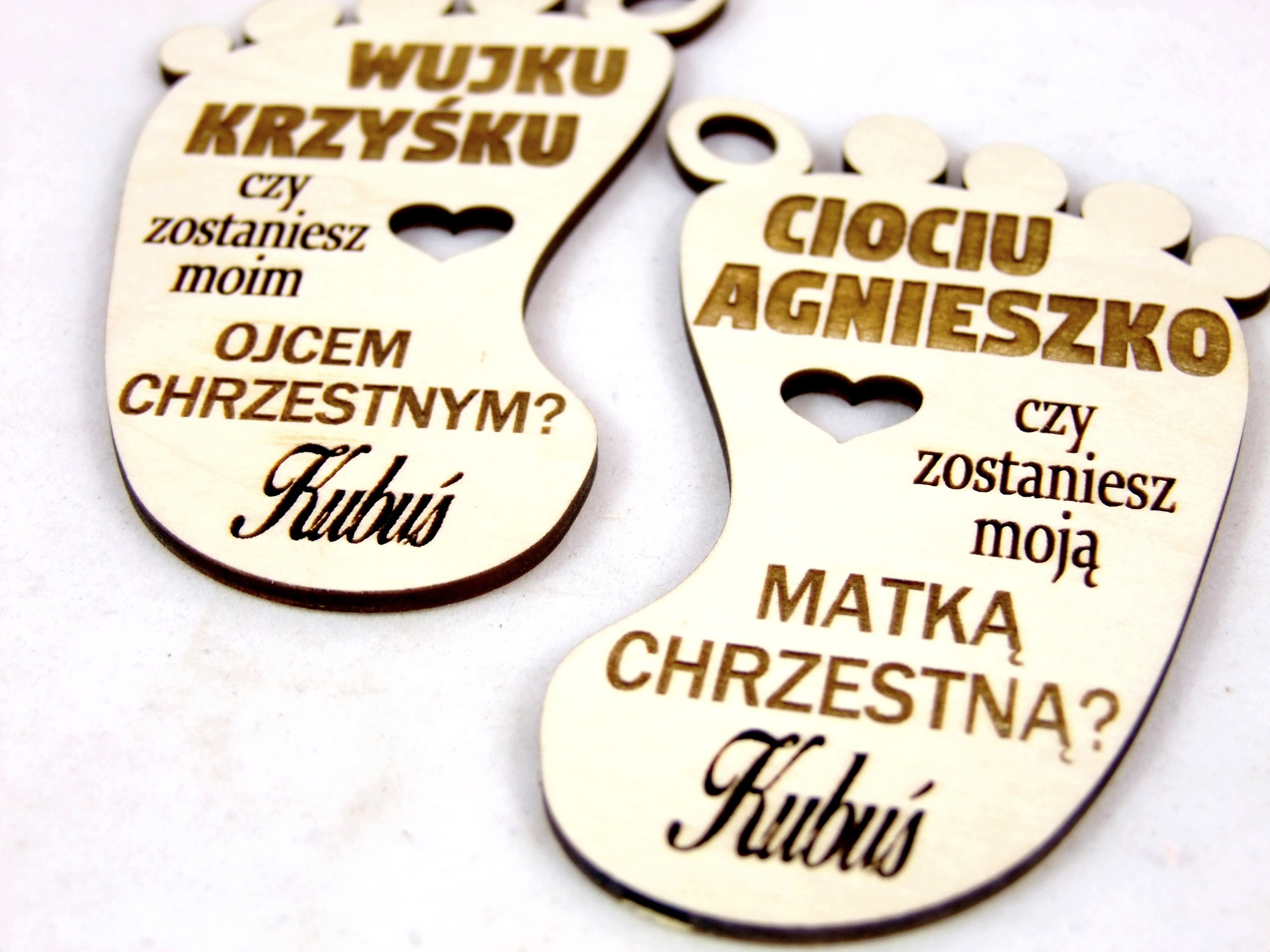 Prośba o Zostanie Matką Chrzestną Ojcem Chrzestnym Szerokość produktu 4 cm