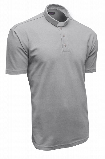 

Koszula kapłańska Polo Kr z koloratką szara 3XL