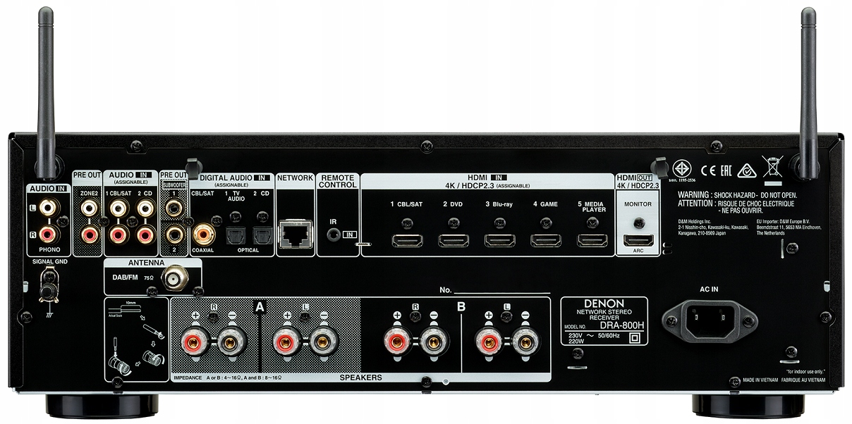 DENON DRA-800H + DALI OBERON 7 DARK WALNUT = FENOMENALNE STEREO ALL-IN-ONE Model DRA-800H