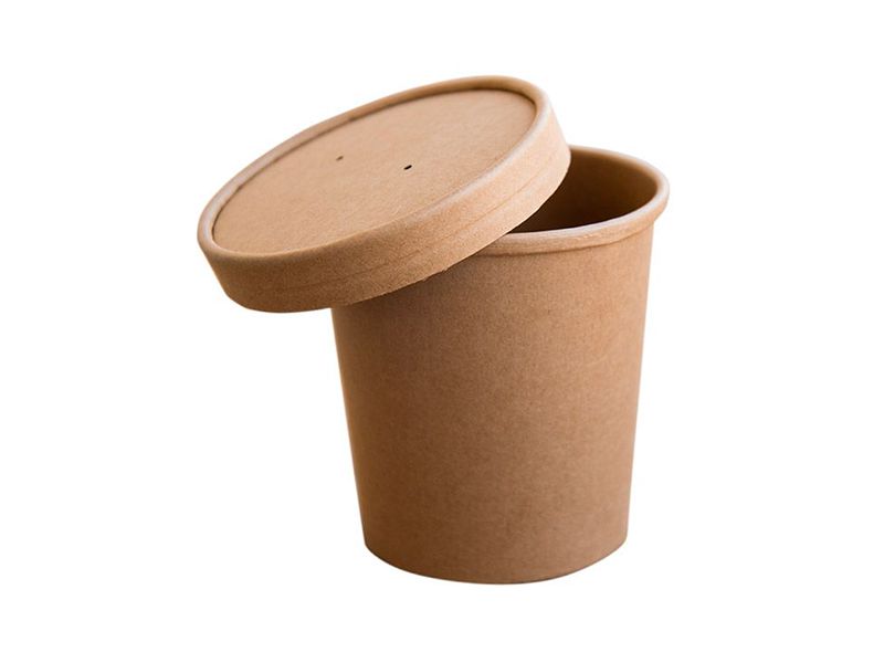 Pojemnik okrągły kraft 470ml do zupy gorącego 25sz