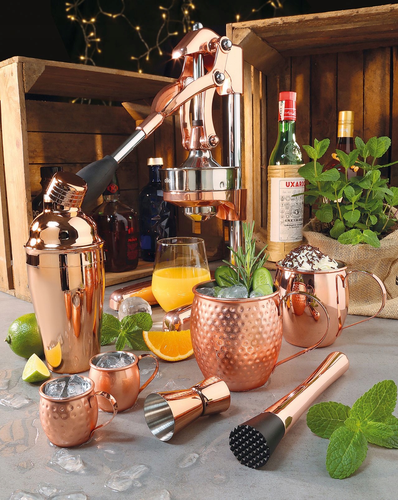 Shaker Cilio Bar cobbler miedziany 0,5L Stan opakowania oryginalne