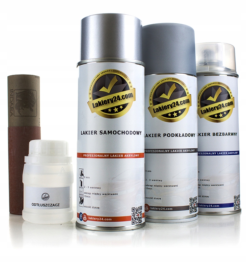 ZESTAW LAKIER SAMOCHODOWY PODKŁAD KLAR SKODA 9102