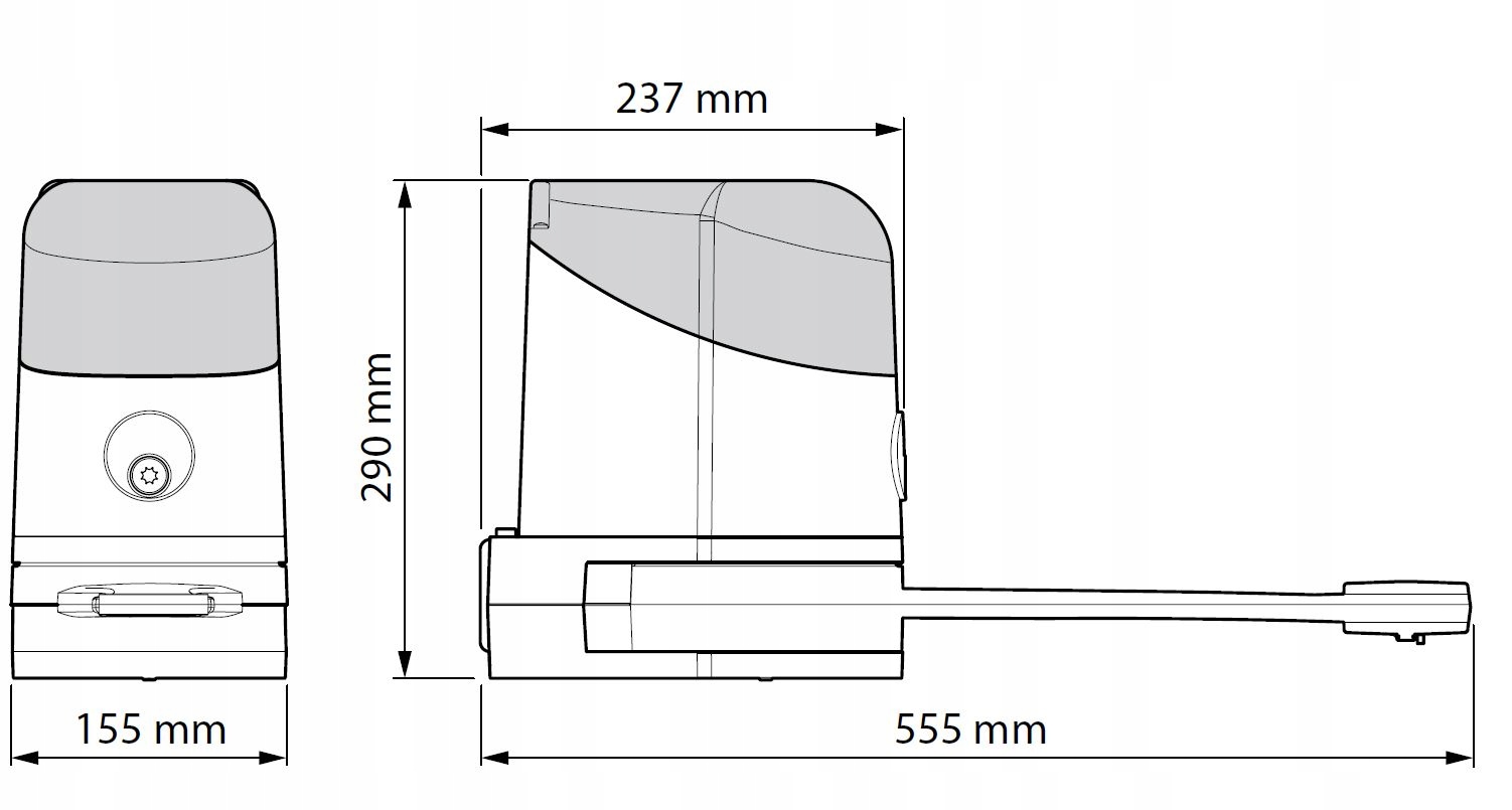 NICE HOME MAESTRO200 do bram skrzydłowych(2,2m) Rodzaj napędu do bram skrzydłowych