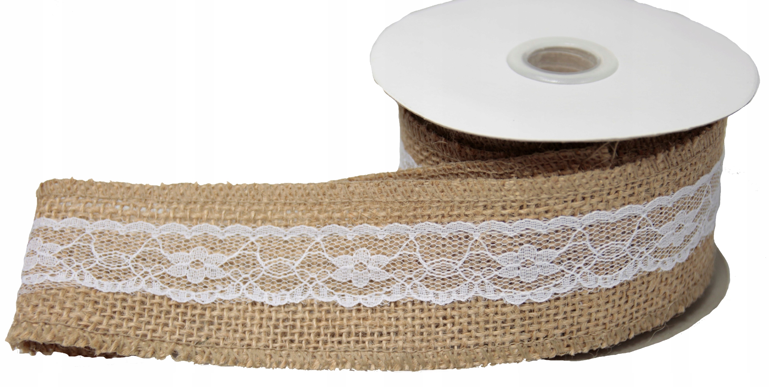 

Wstążka bieżnik jutowy z juty z koronką Tj-1