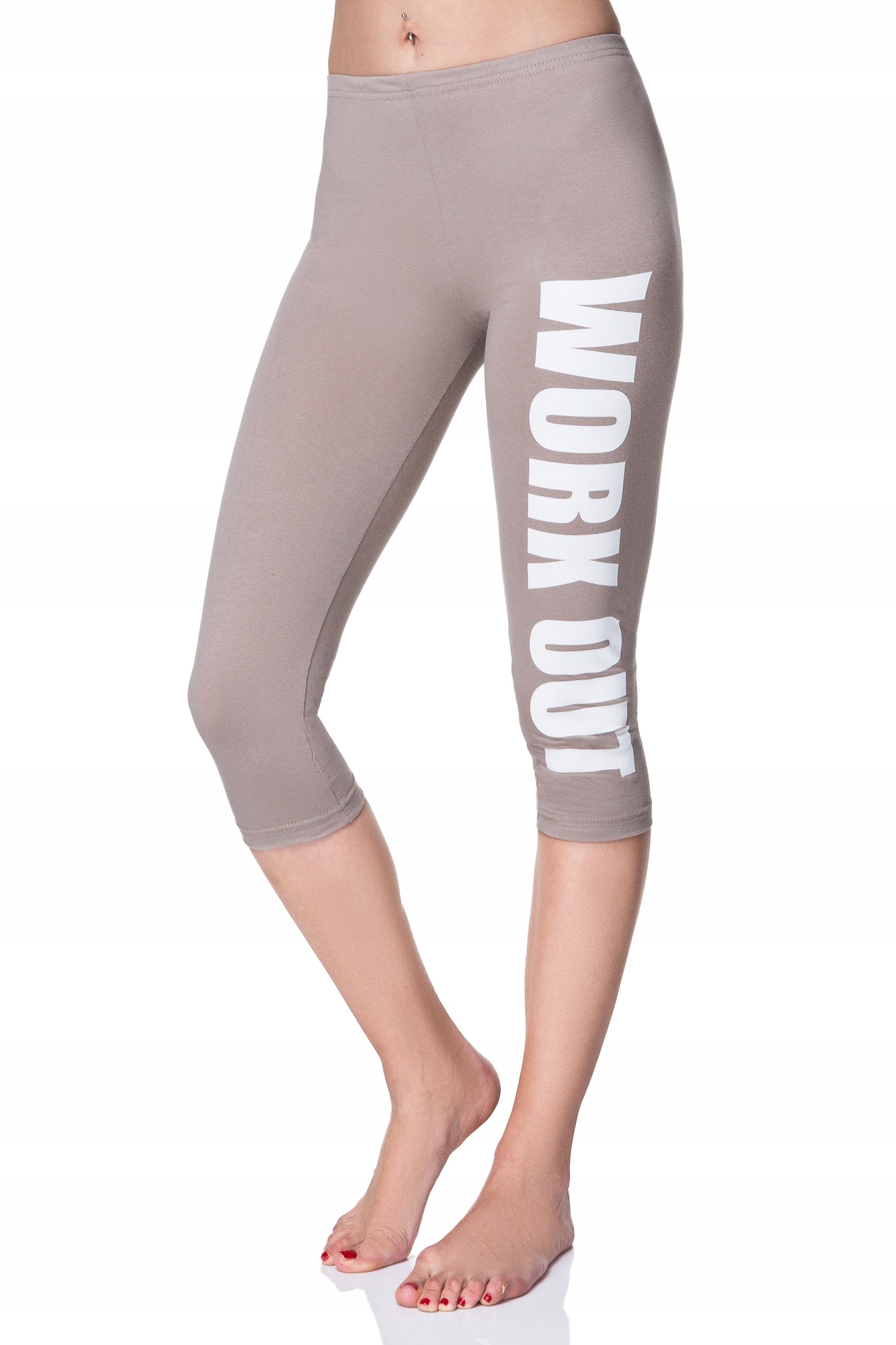 

3/4 Legginsy Sportowe Nadruk Getry LWO34