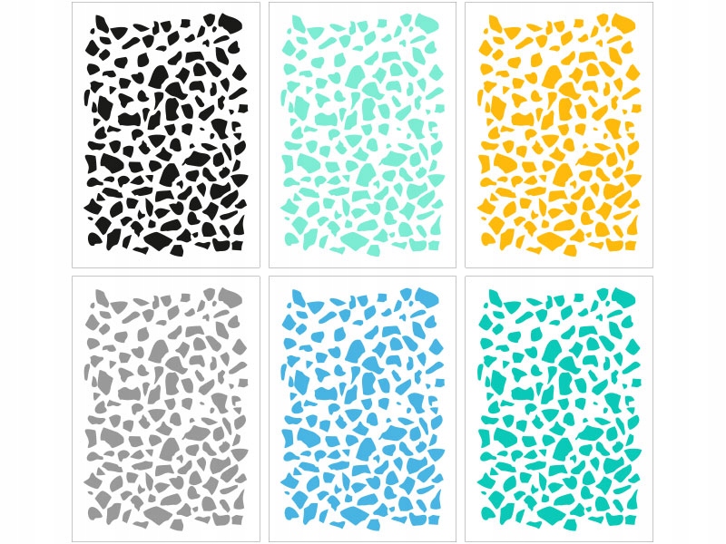 Naklejki ścienne lastryko - ZESTAW 1- 504 elementy