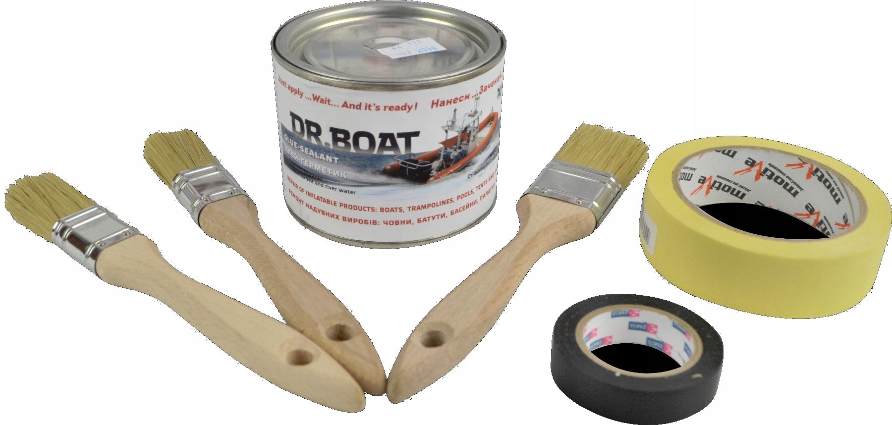 

Klej 2w1 Dr.boat 330g + 3 pędzle i 2 taśmy