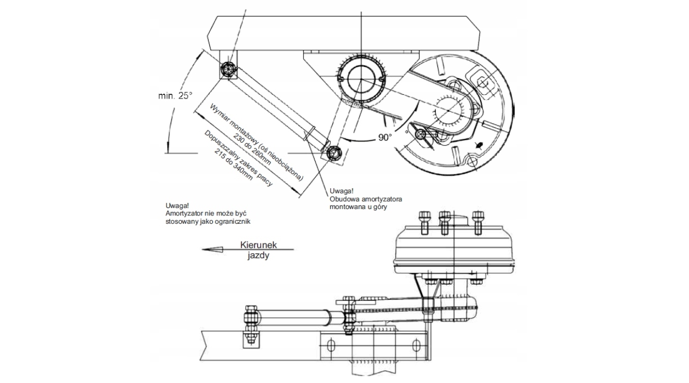 AMORTYZATOR SILOWNIK TELESKOP OS knott 1500 3000KG Part number 37821 09S