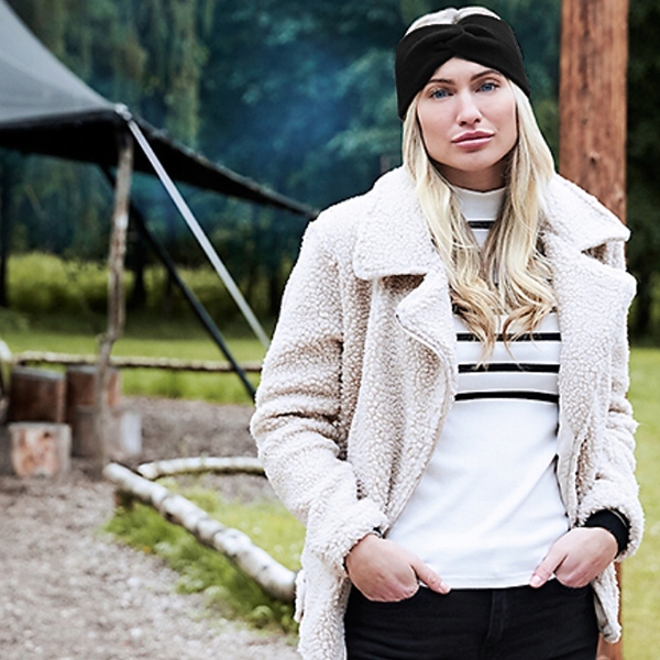 OPASKA DAMSKA NA GŁOWĘ USZY ZIMĘ CIEPŁA WĘZEŁ BOHO Marka Beechfield