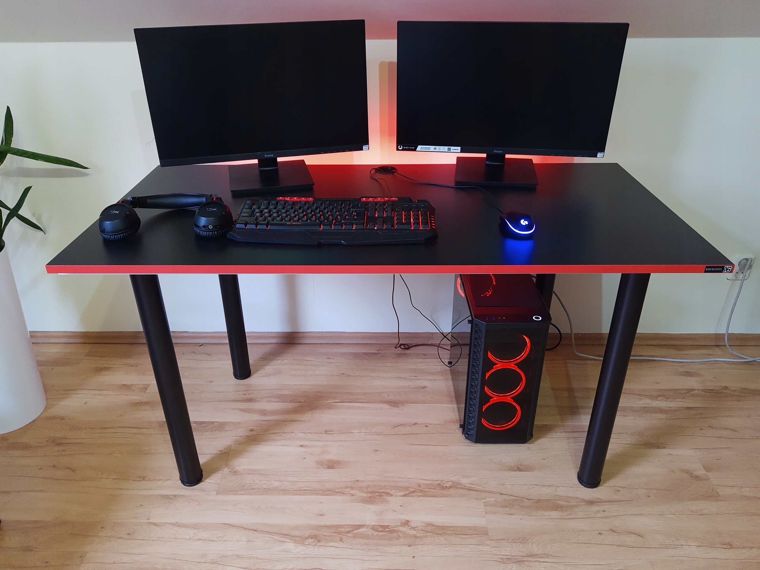 BIURKO GAMINGOWE RGB LED 110x60