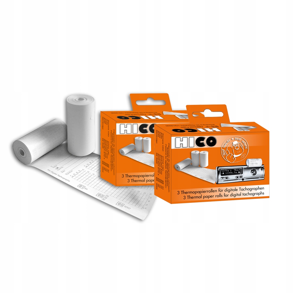 

Papier termiczny do tachografu Hico rolki Cmr