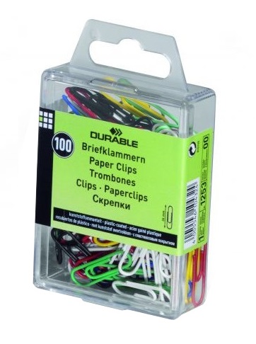 

Pojemnik na spinacze kolorowe małe 26 mm 100 Szt