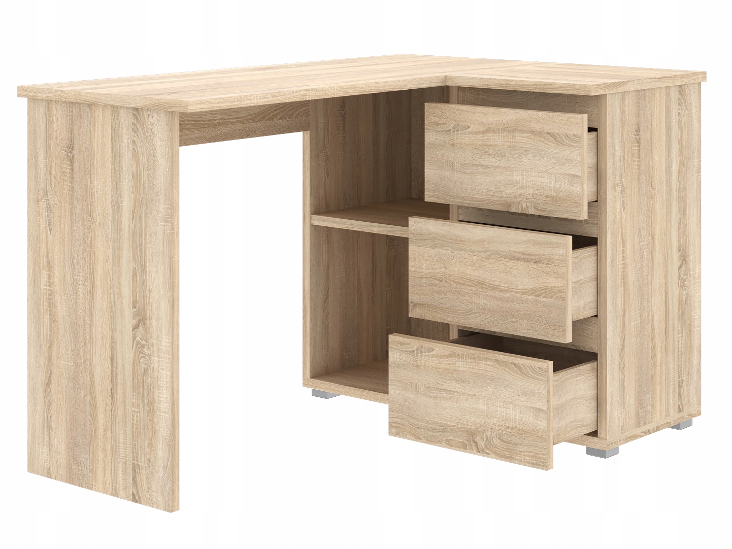 POJEMNE BIURKO NAROŻNE KOMPUTEROWE NEO SONOMA 3SZ Głębokość mebla 85 cm