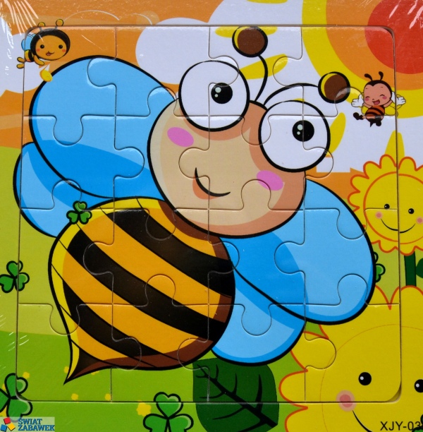 

Edukacyjne Puzzle Drewniane 16 elementów Pszczółka