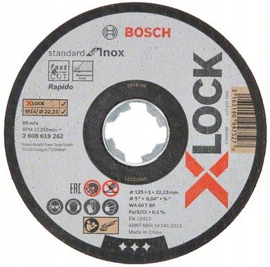 

Bosch Tarcza Korundowa do stali 125/1,0mm X-lock