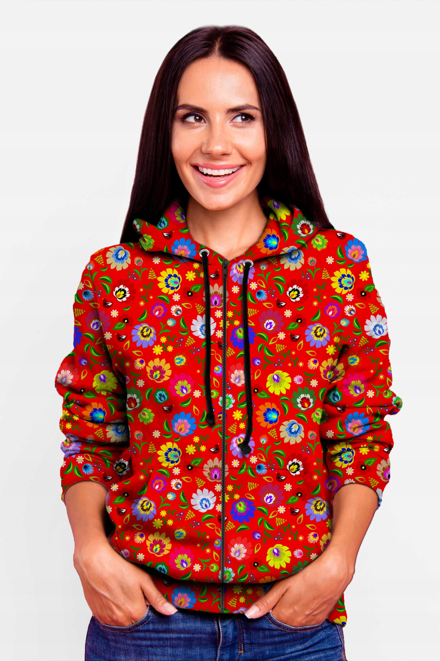 

Bluza Damska Zamek Print S Folklor Łowicki Modna