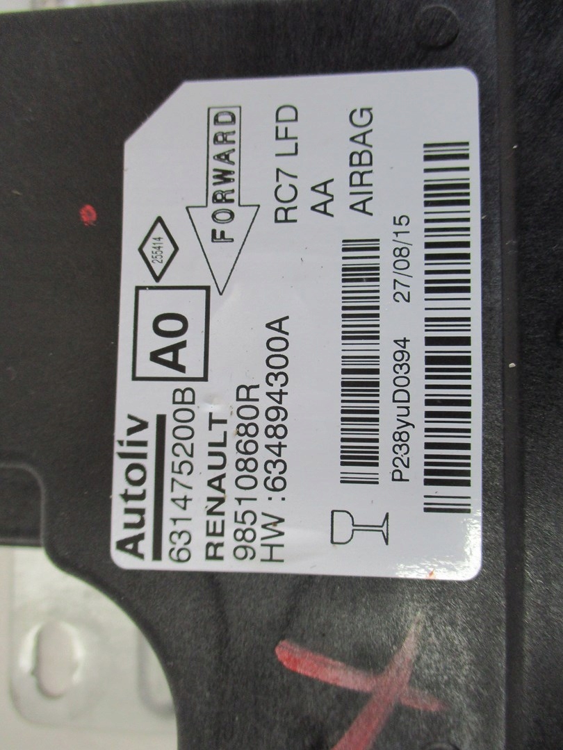 Модуль контроллера подушки безопасности MEGANE 4 IV 985108680R