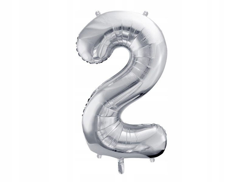 

Balon foliowy Cyfra 2 srebrna 86 cm
