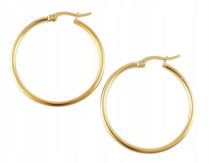 

Kolczyki Złote Koła Stal Chirurgiczna 4 CM