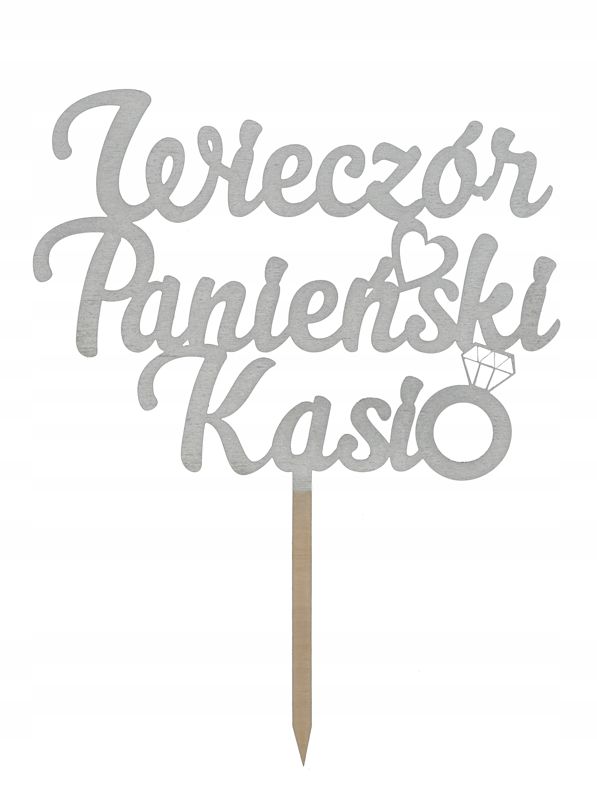 

Topper na tort Wieczór Panieński Imię Srebrny