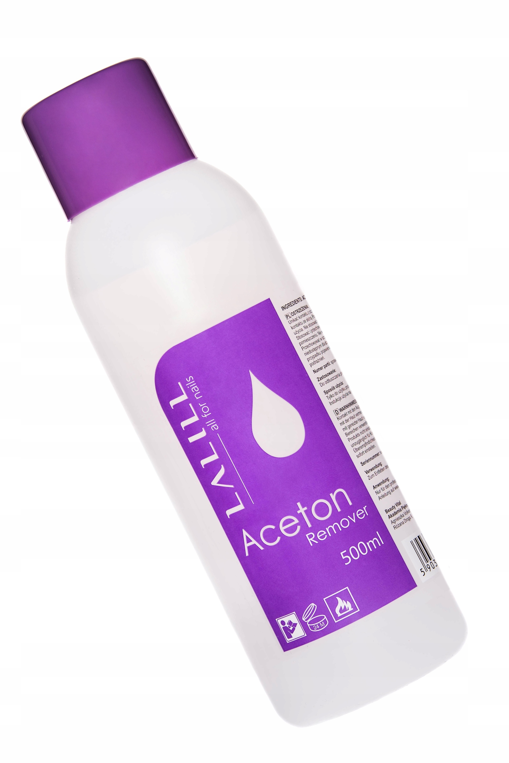 

Aceton kosmetyczny do usuwania hybrydy żelu 500 ml