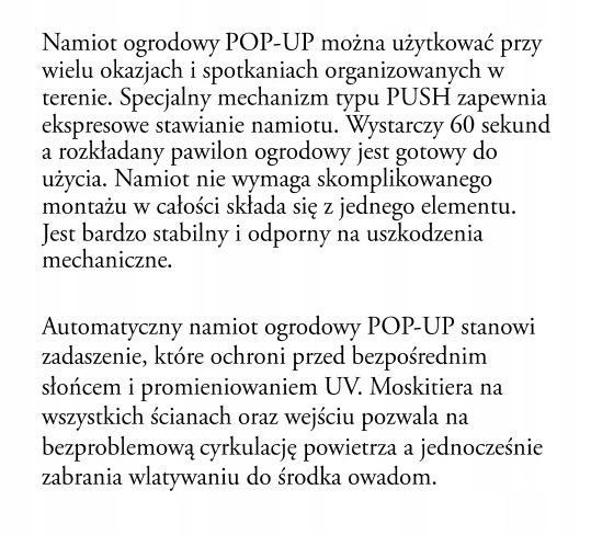 PAWILON NAMIOT EKSPRESOWY OGRODOWY 3,4x3,4 BRĄZ SZYBKO ROZKŁADANY POP UP Wysokość 2.4 m