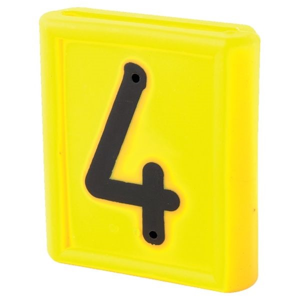 Płytka numer '4' do obroży dla bydła krów