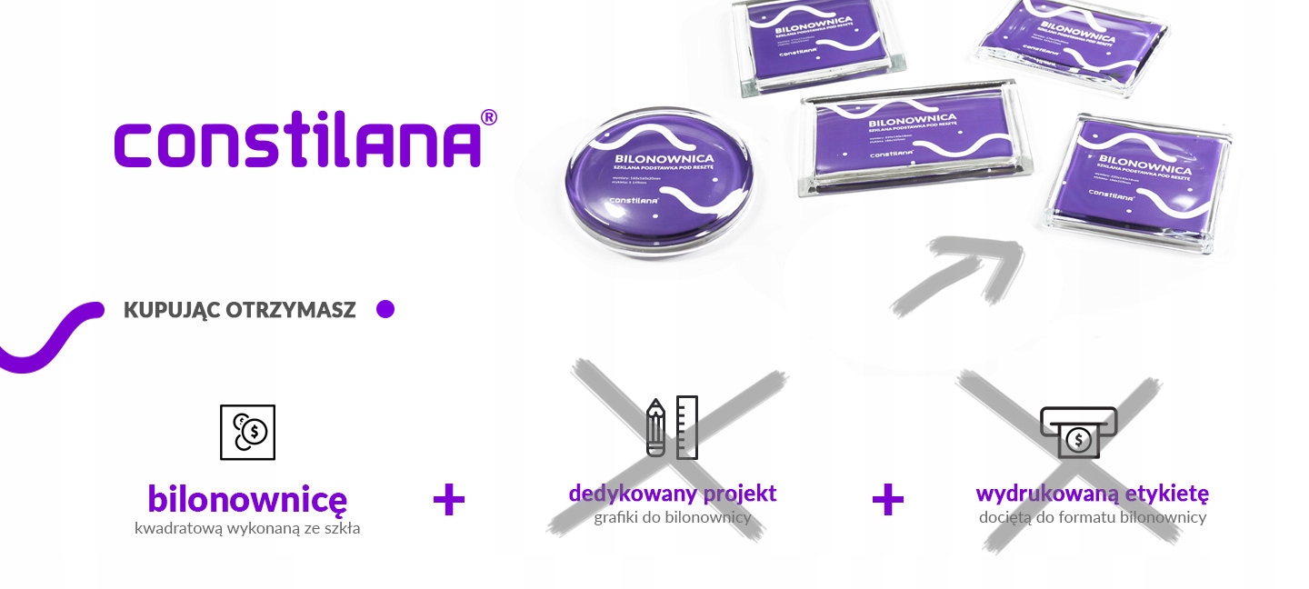 Podstawka do wydawania reszty tacka bilon SZKŁO Marka bez marki