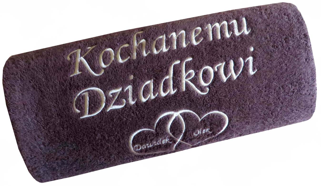 Ručník s nápisem s výšivkou Dárek ke Dni babiček pro dědečka