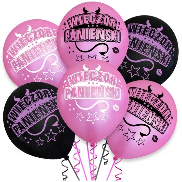 

Balony z śmiesznym nadrukiem Wieczór Panieński