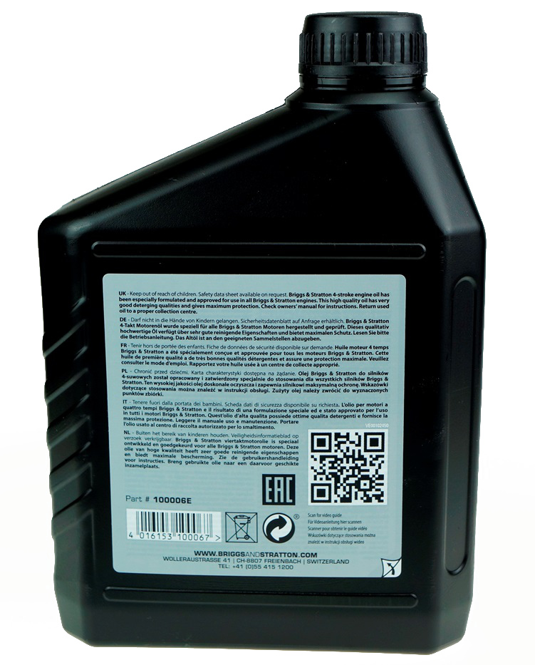 OLEJ 1,4 L BRIGGS STRATTON 10 - 27 HP KM ORYGINAŁ Typ olej