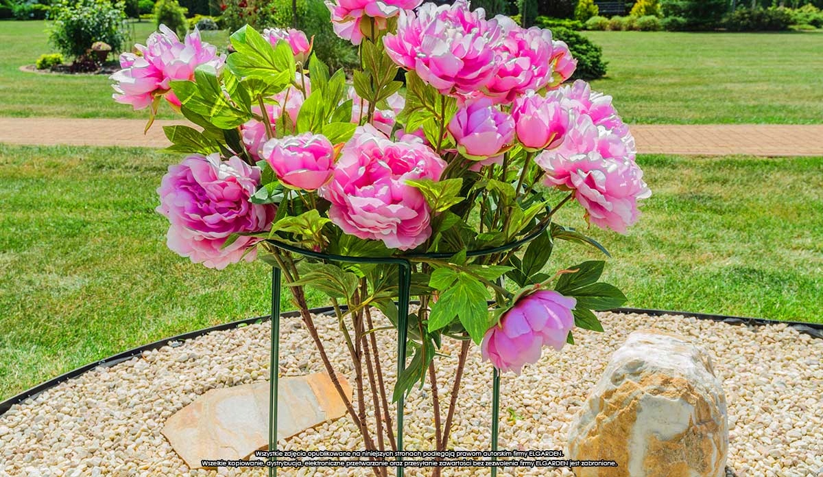 Podpórka do roślin piwoni 3 sztuki metalowa 75 cm Stan opakowania oryginalne