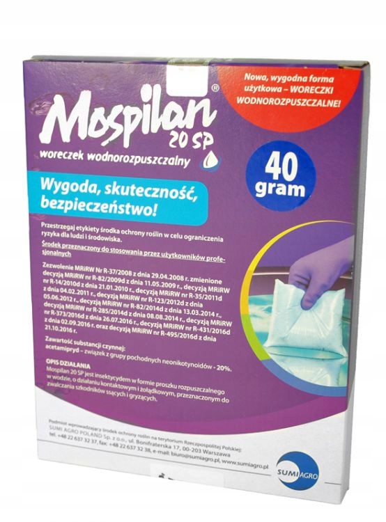 

Mospilan 40 G Szkodniki Mszyce Opuchlaki Stonki