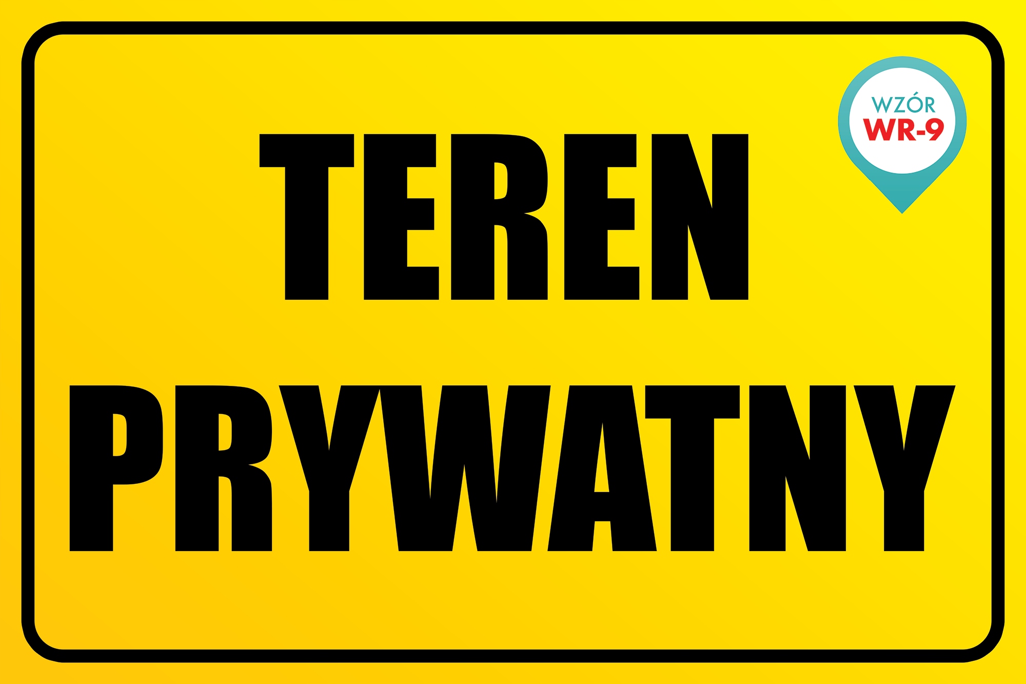 TEREN PRYWATNY TABLICZKA 20x30 PCV 5mm WR9 tablica zadruk UV Marka inny