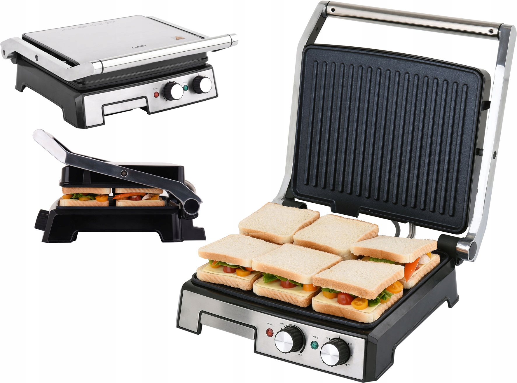 GRILL OPIEKACZ ELEKTRYCZNY 2000W REGULACJA + TIMER