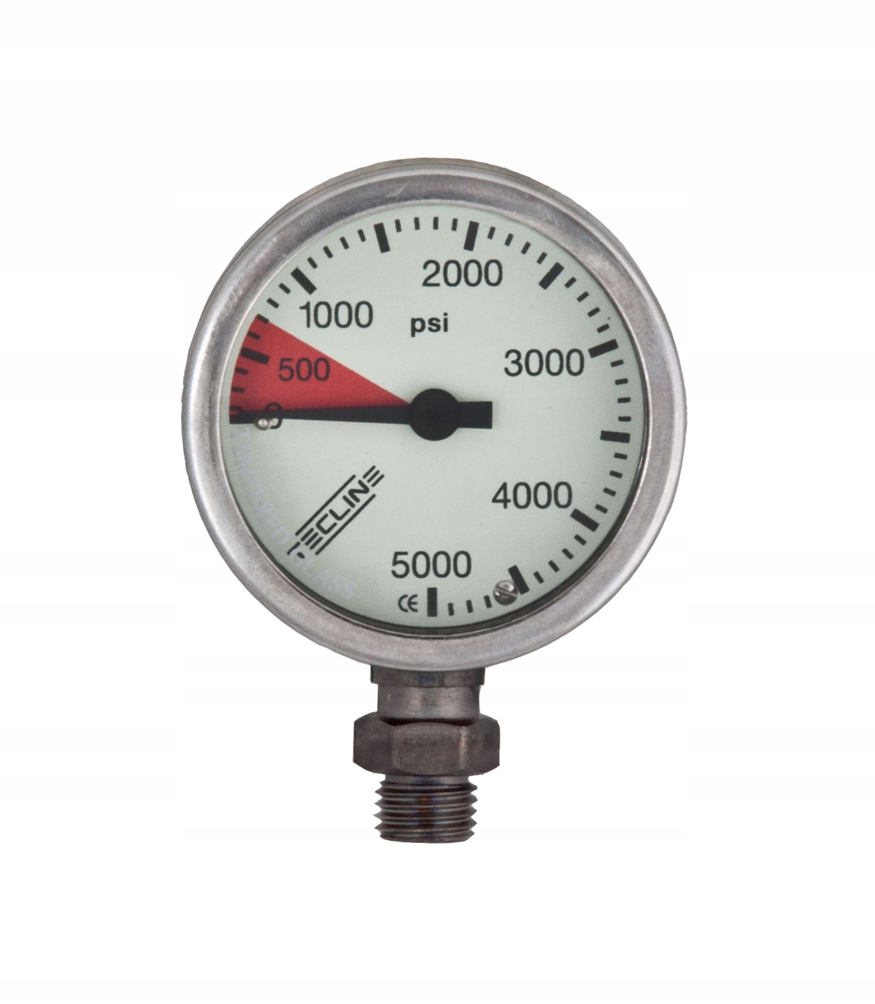 Manometr Tecline 5000 Psi 52 mm, chrom głowica