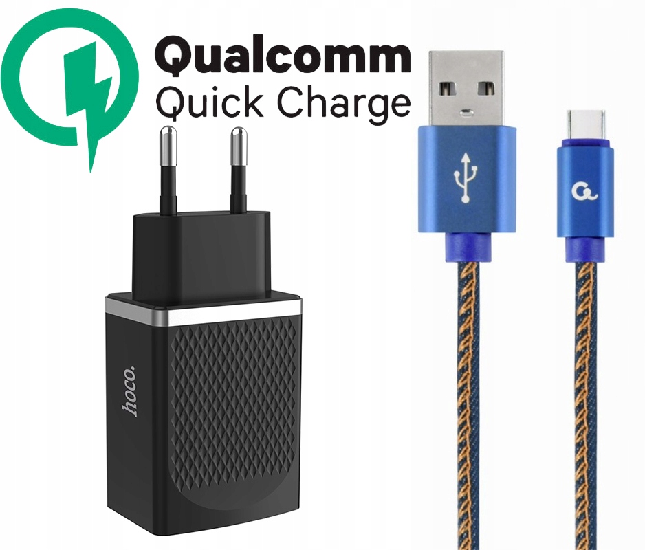 

Zestaw Premium Ładowarka + Kabel Hoco Usb C 18W Qc