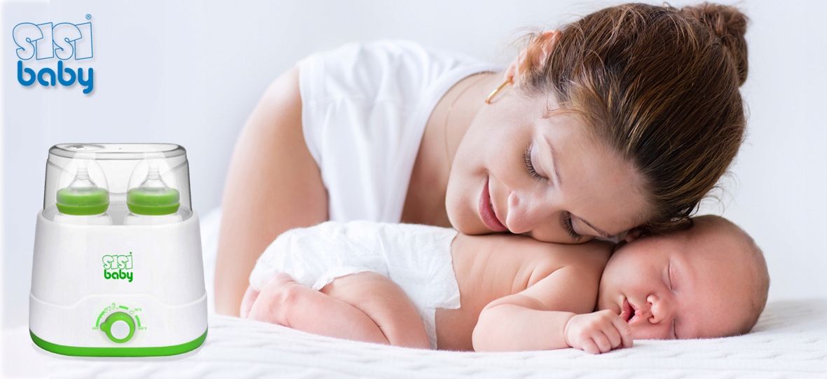 PODGRZEWACZ NA 2 BUTELKI, STERYLIZATOR BLIŹNIAK UTRZYMUJE STAŁĄ TEMPERATURĘ Marka SisiBaby