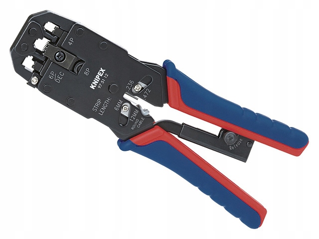Zaciskacz wtyków 8/6/4P RJ45/12/11 Knipex 975112