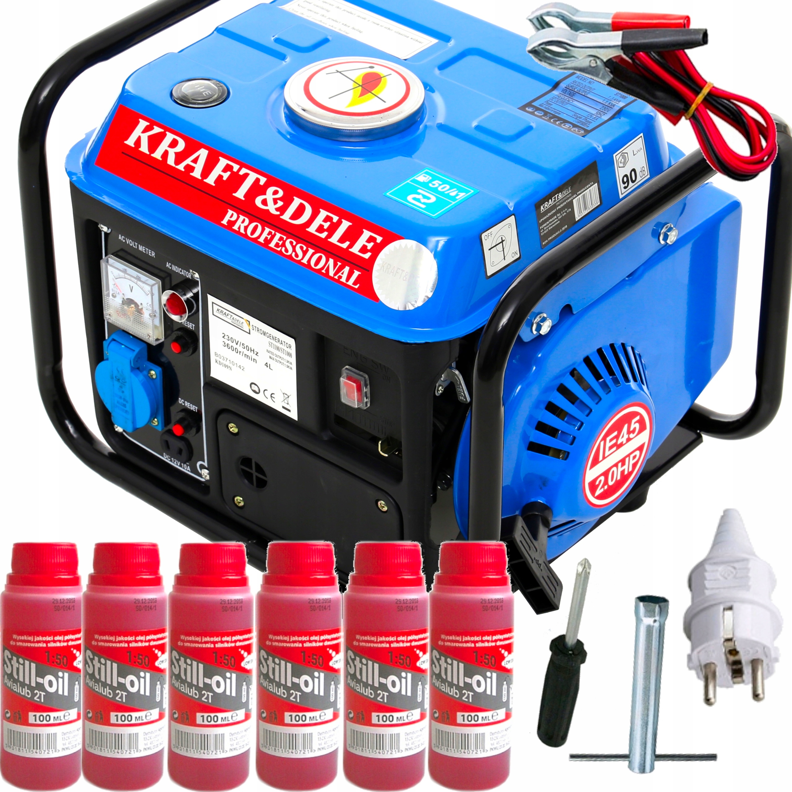 

Agregat Prądotwórczy 1500W 2KM 230V + 6x Olej