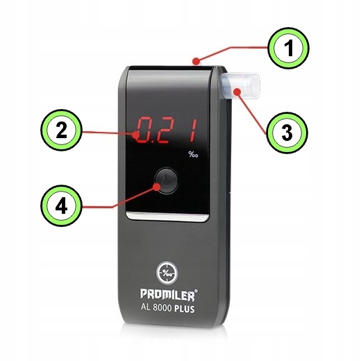 Alkomat AL 8000 PLUS Cert 12 m Kalibracji GRATIS Color gray