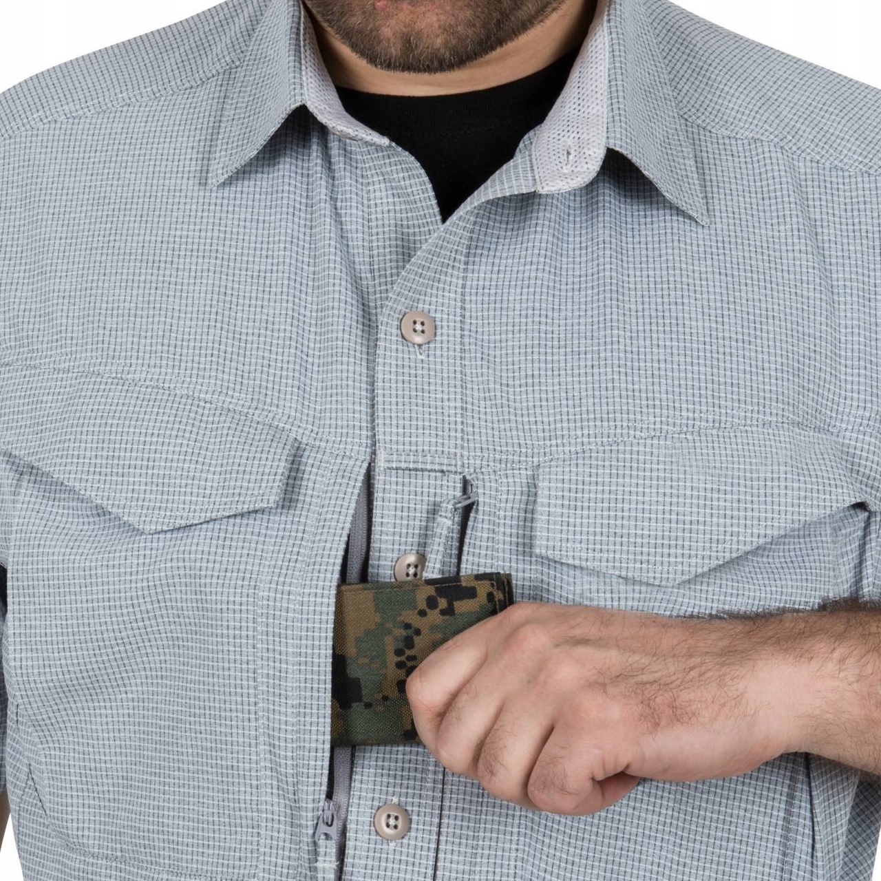 KOSZULA MĘSKA KRÓTKI REKAW DEFENDER Mk2 ULTRALIGHT SHORT Sage Green Kolor zielony