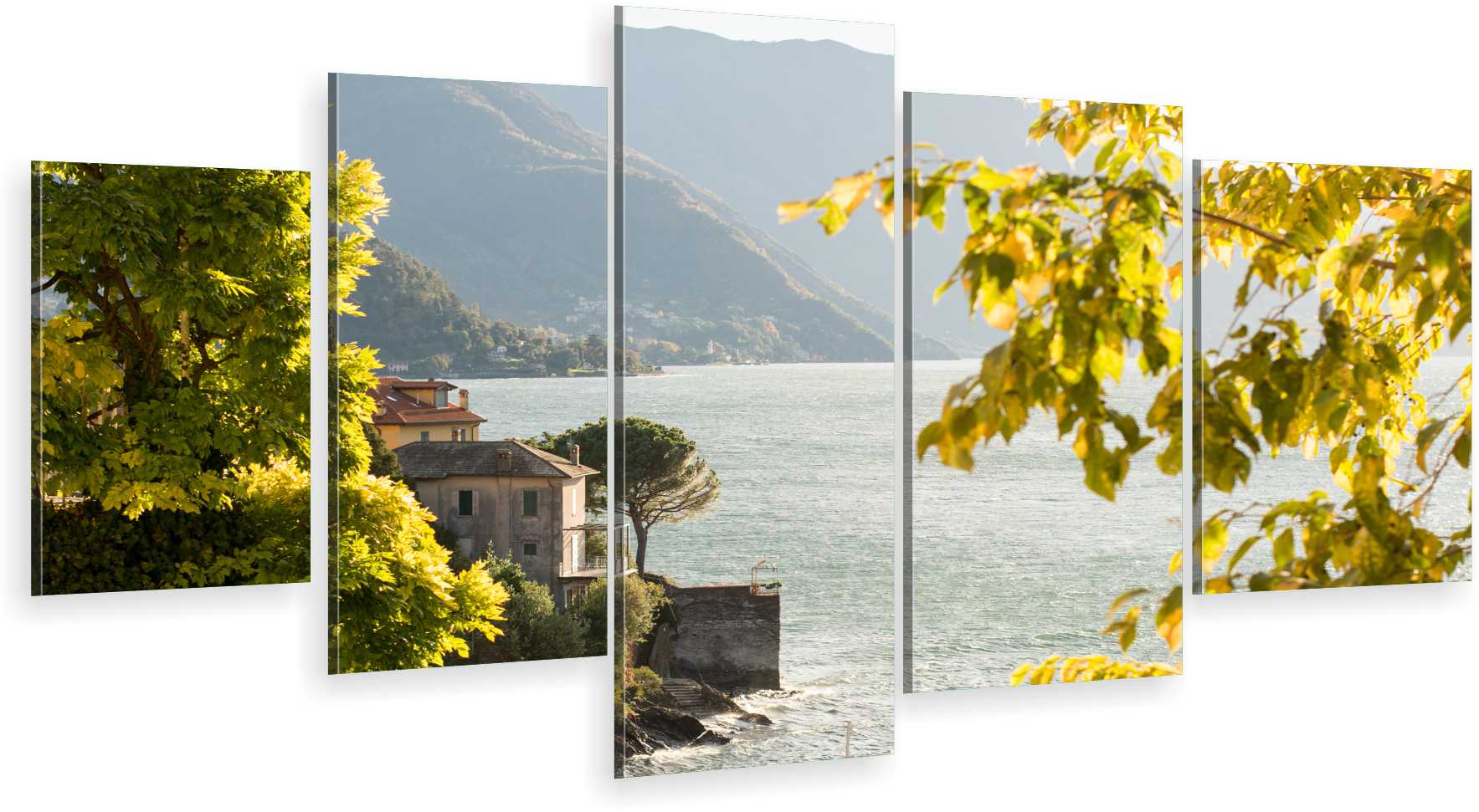 

Tryptyk 5-CZĘŚCI Na Ścianę Wybrzeże Alpy Góry