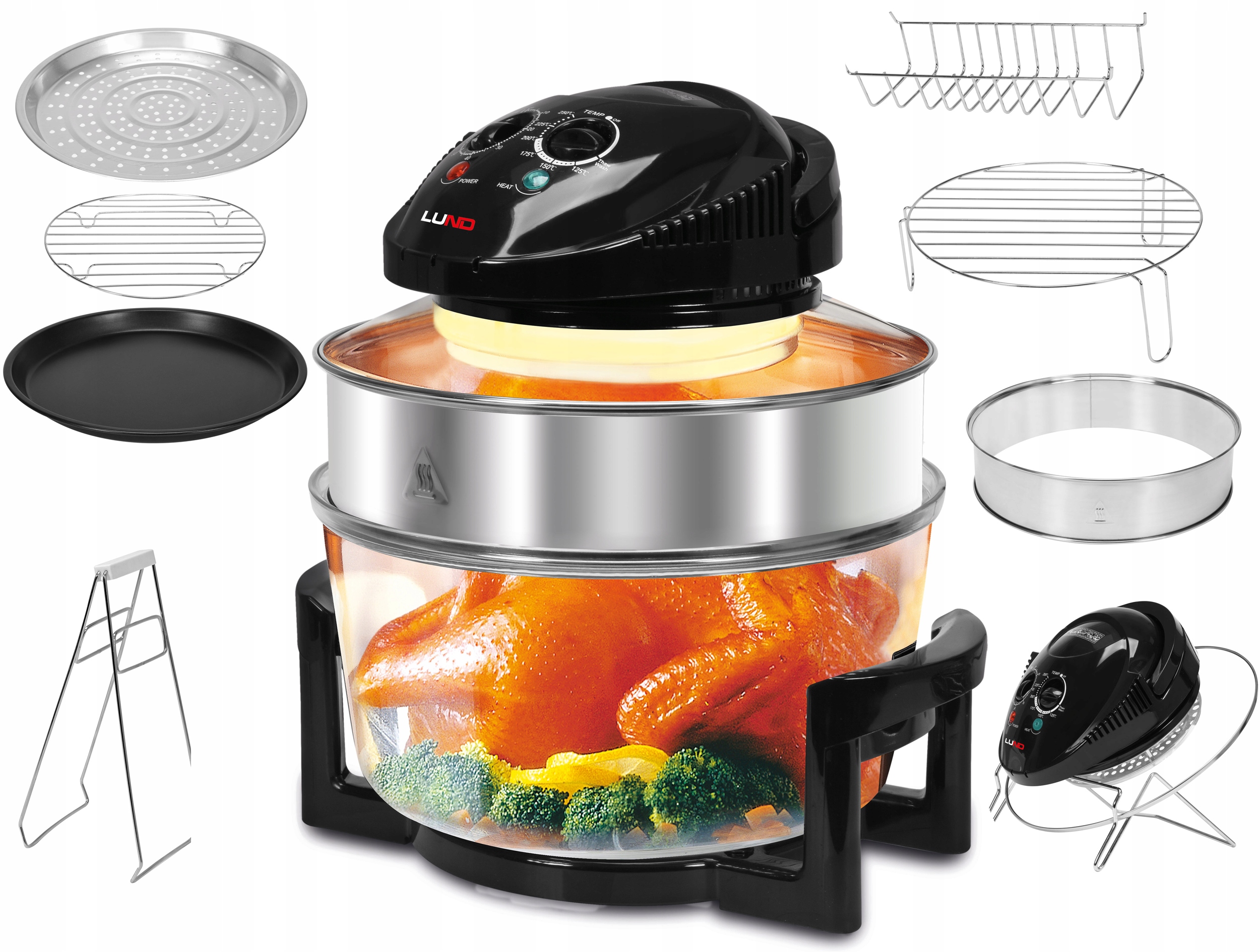 

Kombiwar Halogenowy Multicooker Duży 17L 1400W