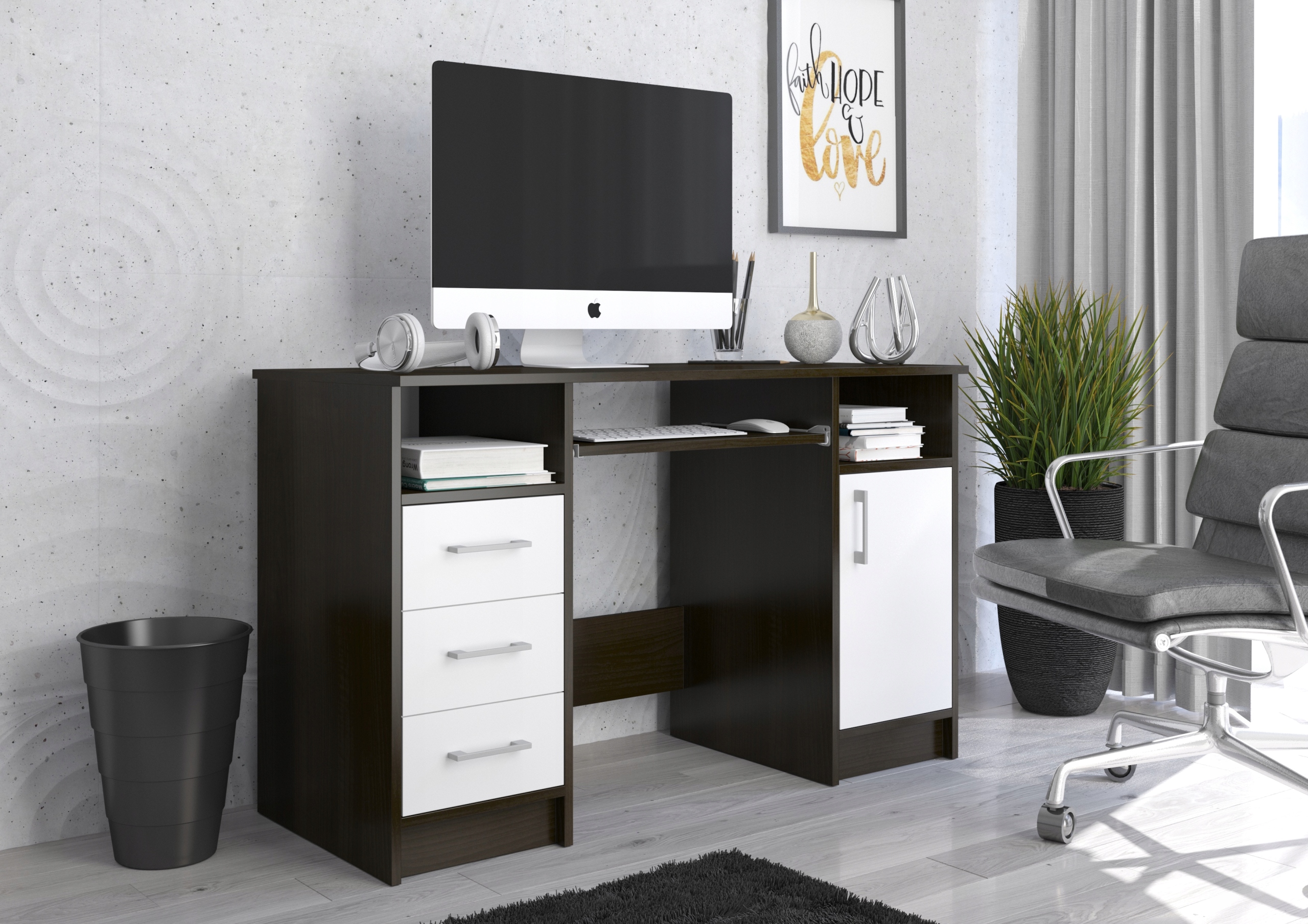 Biurko komputerowe stolik 120cm wenge mix duże N11 EAN (GTIN) 5907477655076