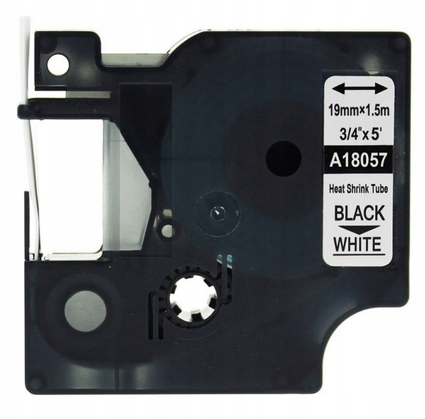 

Rurka termokurcz do Dymo 18057 19mm biała/czarny