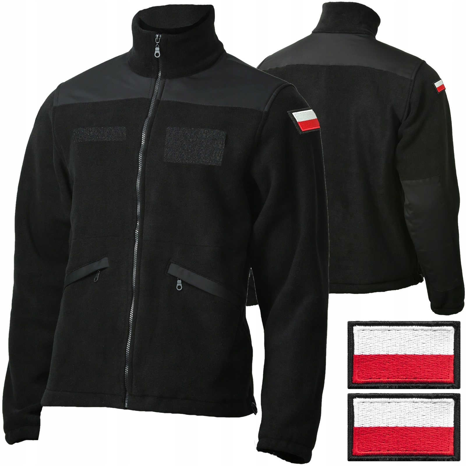 

Polar Wojskowy Czarny Policyjny 700gr Kurtka r Xs