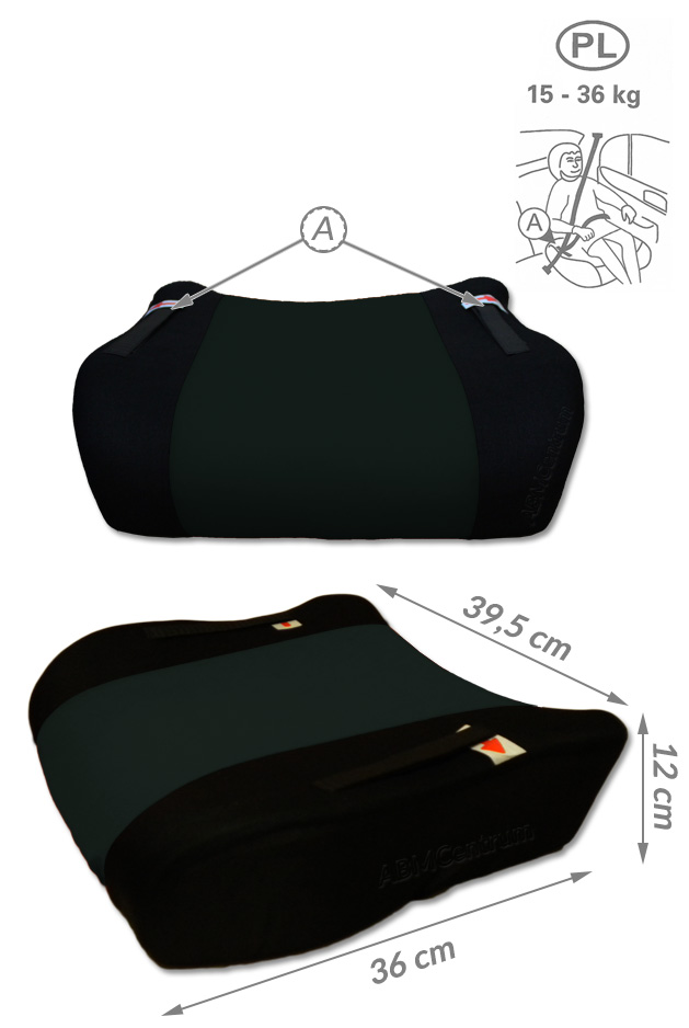 Fotelik podstawka siedzisko samochodowe 15-36 kg ochraniacz nakładka na pas Marka Sena